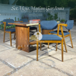 set meja makan tepian alami minimalis modern - Lanawooden.id