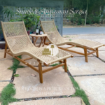 Sunbed anyaman sintetis - Lanawooden.id
