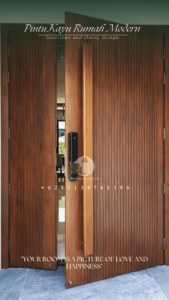 Pintu kayu rumah modern - Lanawooden.id