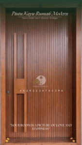Pintu kayu rumah minimalis modern - Lanawooden.id