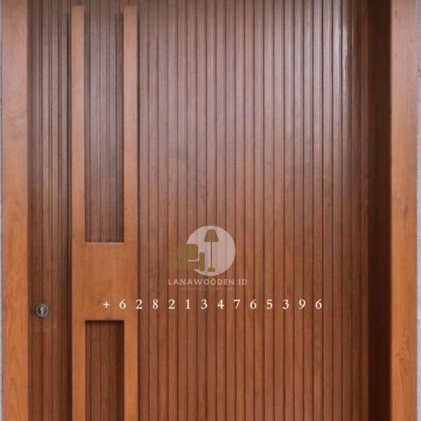 Pintu kayu rumah minimalis modern - Lanawooden.id