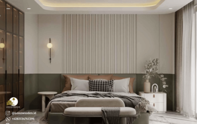 Inspirasi kamar tidur cozy dengan tata ruang luas dan modern, renovasi kamar tidur anda bersama Lanawooden.id