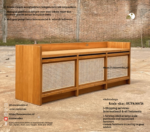 Bufet tv minimalis modern fungsional dengan penyimpanan - kode BUFK00158 Lanawooden.id