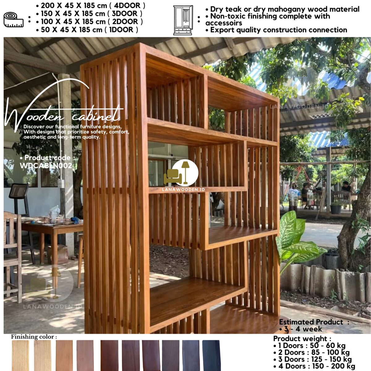 Lemari kayu penyekat ruangan - Pilihan desain fungsional untuk hunian masa kini - Image 4