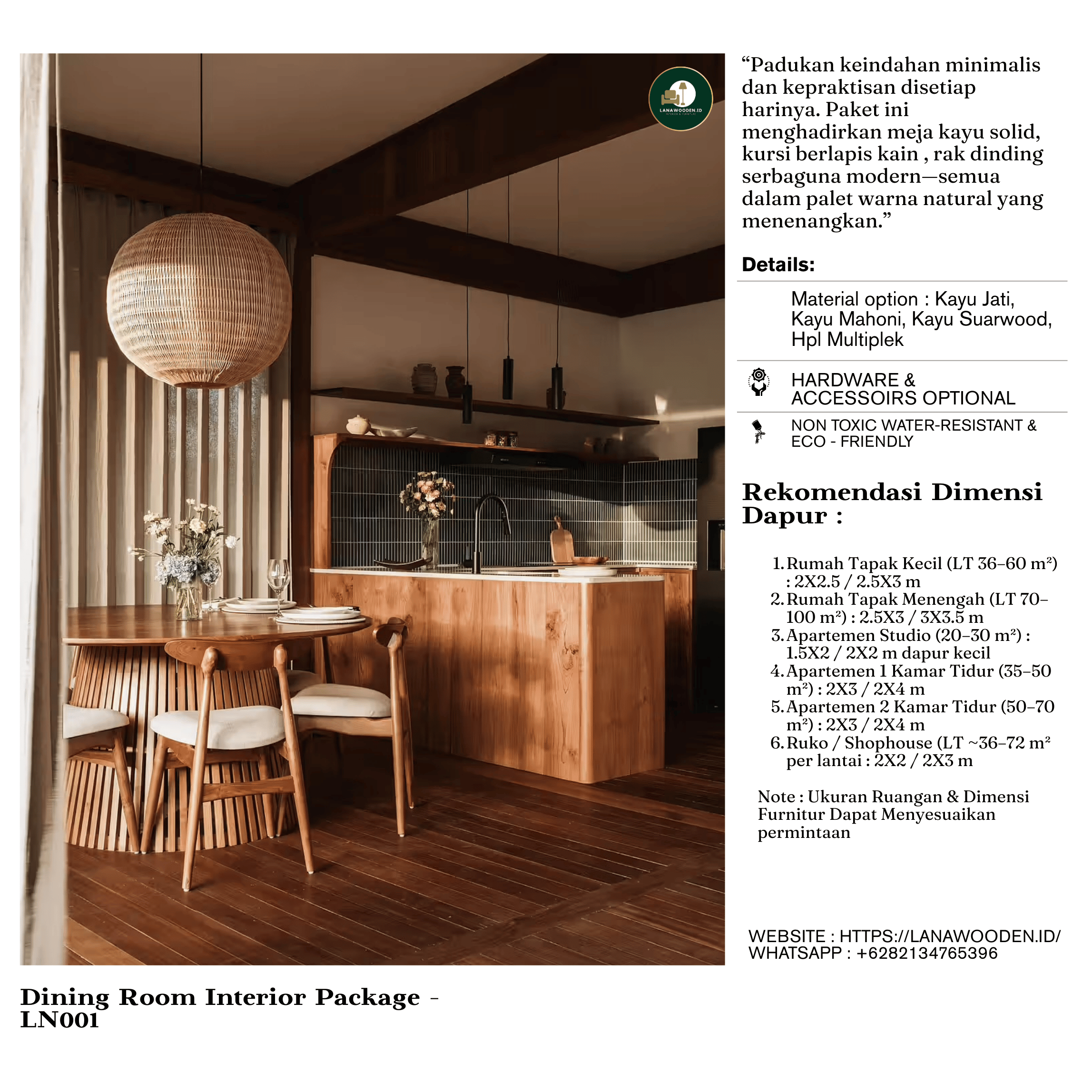 Dining Room Package – Dapur & Ruang Makan Fungsional
